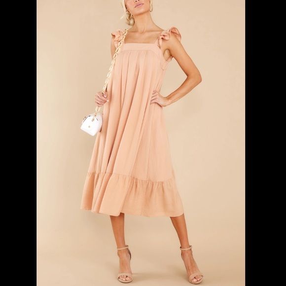 Mable Dresses & Skirts - Mable So You Hear Antique Peach Midi Dress